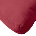 Poduszki na sofę z palet, 3 szt., winna czerwień, tkanina