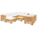 10-cz. zestaw wypoczynkowy do ogrodu, poduszki, drewno tekowe