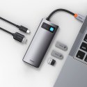 Multifunkcjonalny HUB USB 5w1 USB-C PD 100W HDMI szary