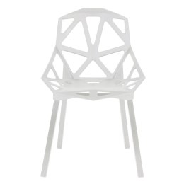 Zestaw nowoczesnych krzeseł do salonu białe 4szt