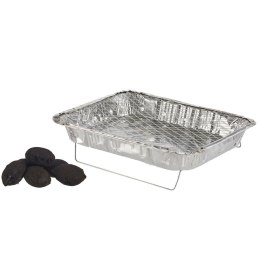 Jednorazowy grill Aluminium Popielaty 30 x 5,3 x 46,5 cm (12 Sztuk)