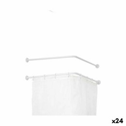 Karnisz Do prysznica Biały Aluminium 80 cm (24 Sztuk)