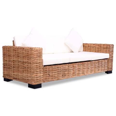Komplet wypoczynkowy, 15 części, naturalny rattan Komplet wypoczynkowy, 15 części, naturalny rattan