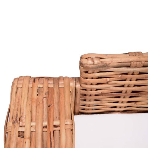 Komplet wypoczynkowy, 15 części, naturalny rattan Komplet wypoczynkowy, 15 części, naturalny rattan