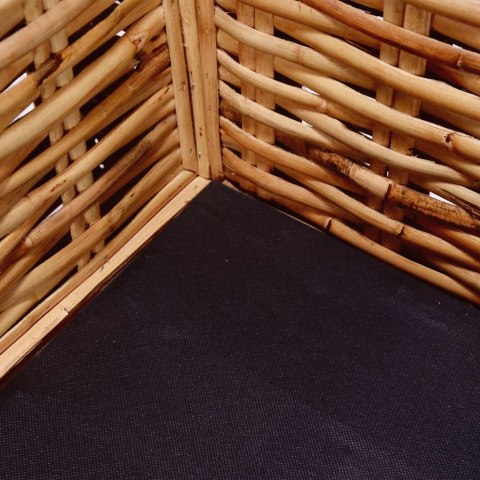 Zestaw 2 sof ogrodowych z poduszkami, naturalny rattan