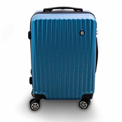 Zestaw niebieskich Walizek mocne ABS podróżne do samolotu XL+L+M