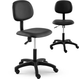 Krzesło robocze warsztatowe z oparciem do 120 kg 450-590 mm czarne