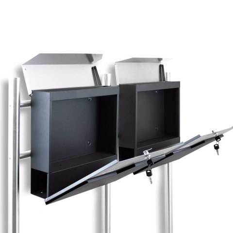 Nowoczesna Skrzynka na listy na stojaku 2szt Zestaw skrzynek pocztowych