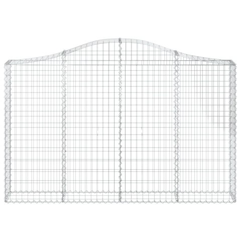 Kosze gabionowe, 10 szt, 200x30x120/140cm, galwanizowane żelazo Kosze gabionowe, 10 szt, 200x30x120/140cm, galwanizowane żelazo