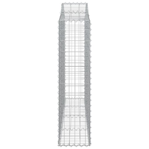 Kosze gabionowe, 10 szt, 200x30x120/140cm, galwanizowane żelazo Kosze gabionowe, 10 szt, 200x30x120/140cm, galwanizowane żelazo