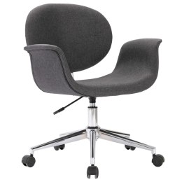 Krzesło biurowe, obrotowe, szara, tkanina