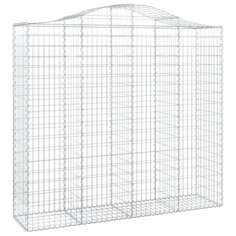 Kosze gabionowe, 10 szt, 200x50x180/200cm, galwanizowane żelazo Kosze gabionowe, 10 szt, 200x50x180/200cm, galwanizowane żelazo