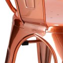 Krzesło Paris miedziane inspirowane Tolix