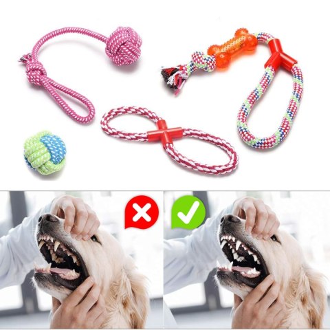 Zestaw szarpaków dla psa SERGIO 10 elementów