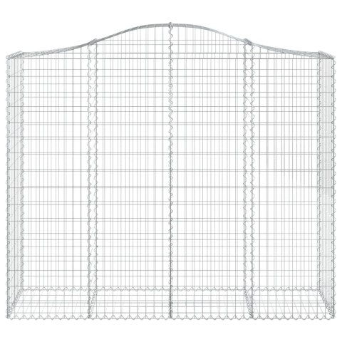 Kosze gabionowe, 14 szt, 200x50x160/180cm, galwanizowane żelazo