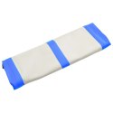 Mata gimnastyczna z pompką, 700x100x20 cm, PVC, niebieska