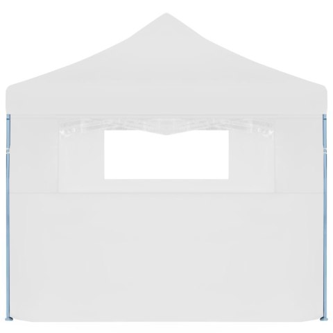 Składany namiot imprezowy z 5 ścianami bocznymi, 3 x 9 m, biały
