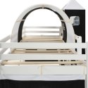 Wysoka rama łóżka dziecięcego, zjeżdżalnia i drabinka, 97x208cm