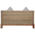 2-osobowa sofa z poduszkami, naturalny rattan