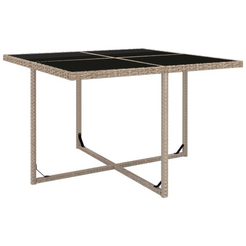 5-cz. zestaw mebli ogrodowych z poduszkami, rattan PE, beżowy