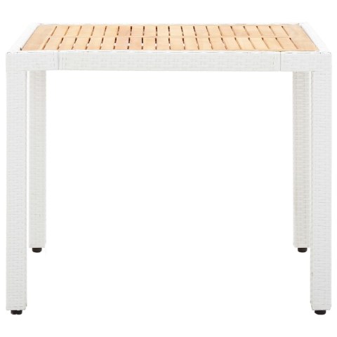 5-częściowy zestaw mebli ogrodowych, polirattan, biały