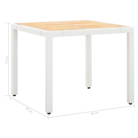 5-częściowy zestaw mebli ogrodowych, polirattan, biały