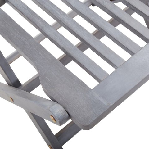 9-częściowy zestaw mebli ogrodowych, drewno akacjowe, szare