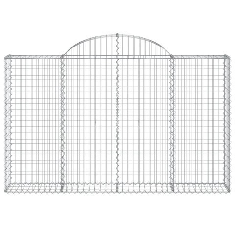 Kosze gabionowe, 13 szt, 200x30x120/140cm, galwanizowane żelazo