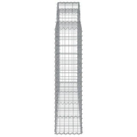 Kosze gabionowe, 13 szt, 200x30x120/140cm, galwanizowane żelazo