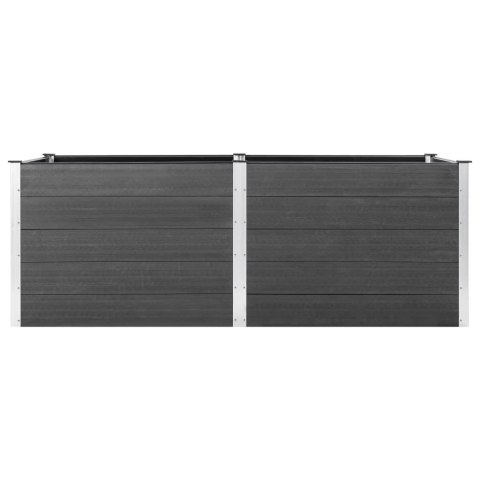 Podwyższona donica ogrodowa, 250 x 50 x 91 cm, WPC, szara