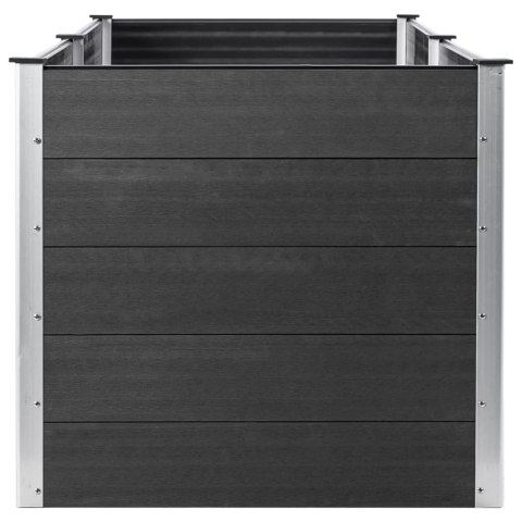 Podwyższona donica ogrodowa, 250 x 50 x 91 cm, WPC, szara