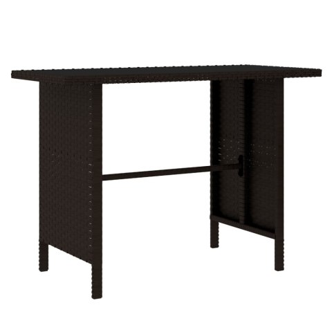 4-cz. zestaw wypoczynkowy do ogrodu, rattan PE, brązowy