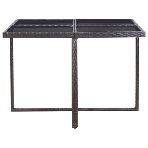 9-cz. zestaw mebli ogrodowych z poduszkami, rattan PE, brązowy