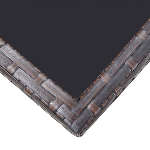 9-cz. zestaw mebli ogrodowych z poduszkami, rattan PE, brązowy