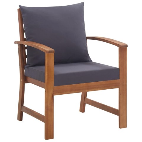 4-cz. zestaw wypoczynkowy do ogrodu, poduszki, drewno akacjowe