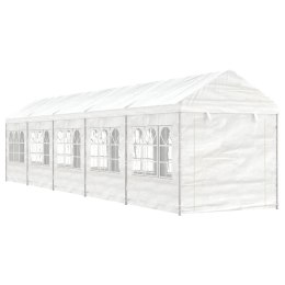 Namiot ogrodowy z dachem, biały, 11,15x2,28x2,69 m, polietylen
