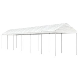 Namiot ogrodowy z dachem, biały, 13,38x2,28x2,69 m, polietylen