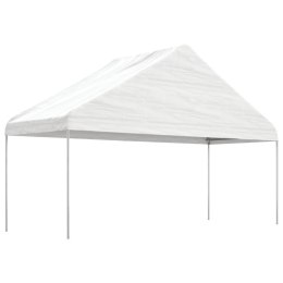 Namiot ogrodowy z dachem, biały, 8,92x5,88x3,75 m, polietylen