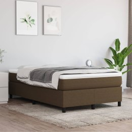Łóżko kontynentalne z materacem, brązowe, tkanina, 120x200 cm
