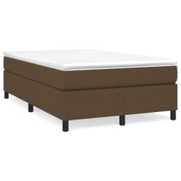 Łóżko kontynentalne z materacem, brązowe, tkanina, 120x200 cm