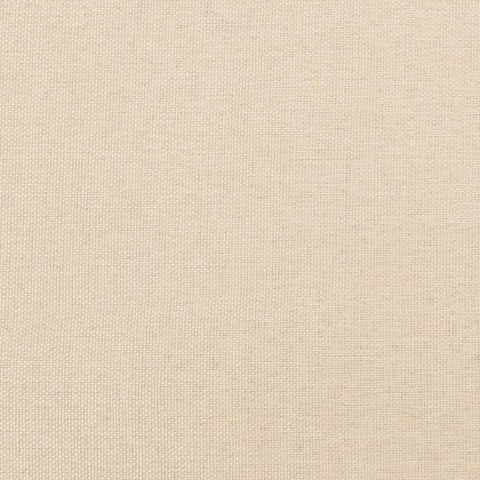 Łóżko kontynentalne z materacem, kremowe, tkanina, 200x200 cm