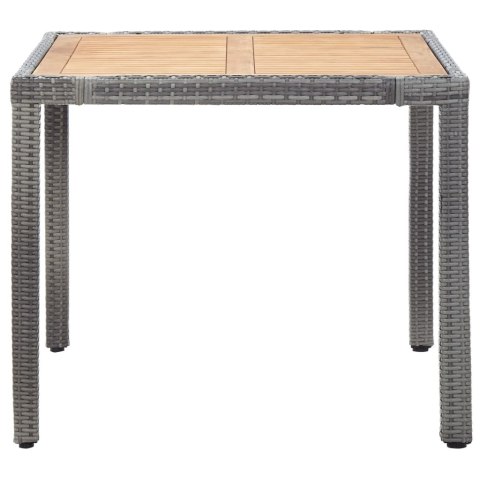 5-cz. zestaw mebli ogrodowych z poduszkami, rattan PE, szary