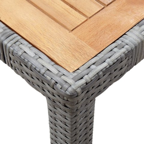 5-cz. zestaw mebli ogrodowych z poduszkami, rattan PE, szary