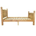 Łóżko z materacem, sosnowe, w meksykańskim stylu, 160x200