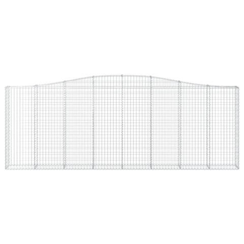 Kosze gabionowe, 2 szt, 400x30x140/160 cm, galwanizowane żelazo