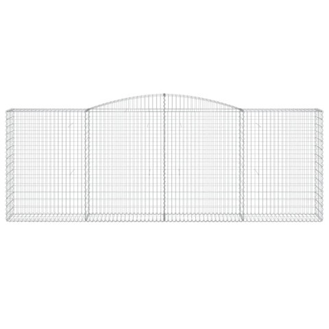 Kosze gabionowe, 10 szt, 400x50x140/160cm, galwanizowane żelazo Kosze gabionowe, 10 szt, 400x50x140/160cm, galwanizowane żelazo