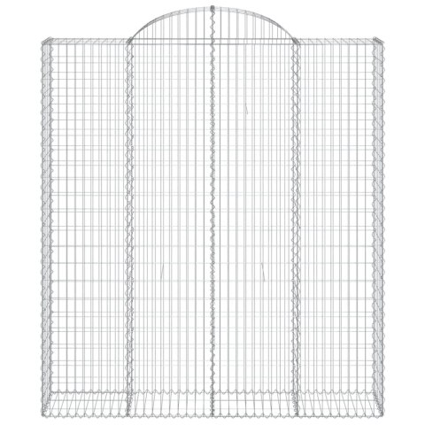 Kosze gabionowe, 3 szt, 200x50x220/240 cm, galwanizowane żelazo