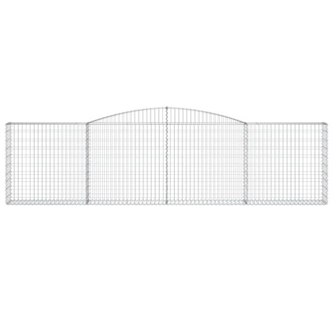 Kosze gabionowe, 3 szt, 400x30x100/120 cm, galwanizowane żelazo