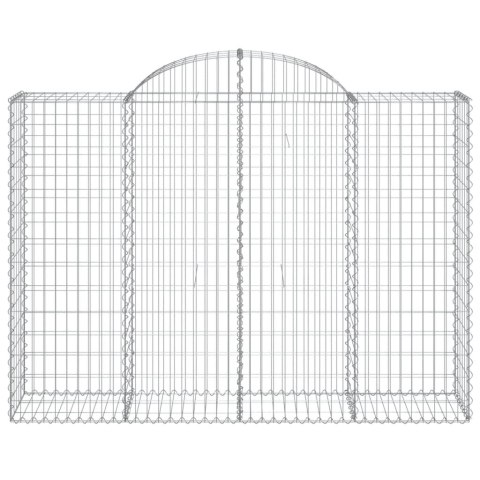 Kosze gabionowe, 4 szt, 200x50x140/160 cm, galwanizowane żelazo
