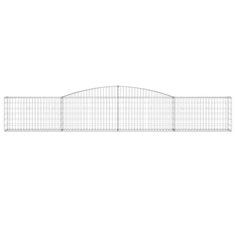 Kosze gabionowe, 4 szt, 400x30x60/80 cm, galwanizowane żelazo